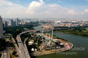 Aerial Singapore Cityscape