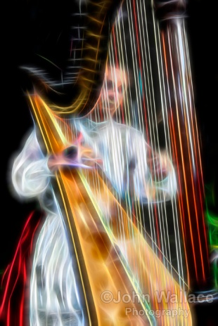 Harp Player Abstract