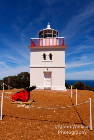 Cape Borda Lighthouse on Kangaroo Island was built in 1858 and is the only square stone lighthouse in South Australia.